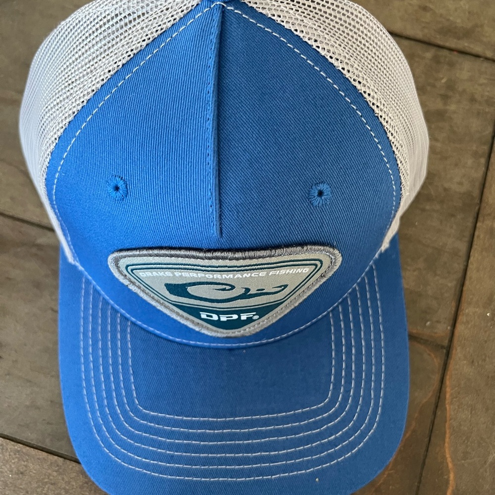Blue and White Fishing Cap